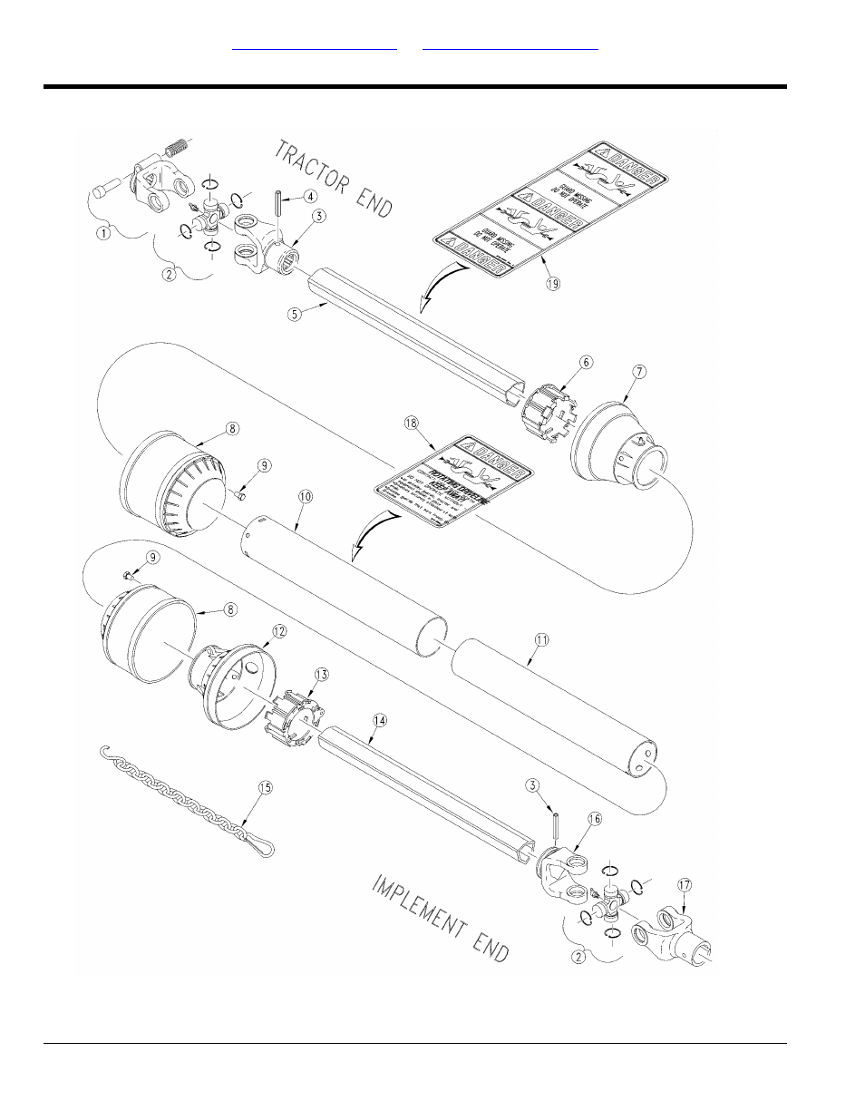 Eurocardan driveline 1000 rpm (826-239c) | Great Plains TSF1290 Parts Manual User Manual | Page 154 / 226