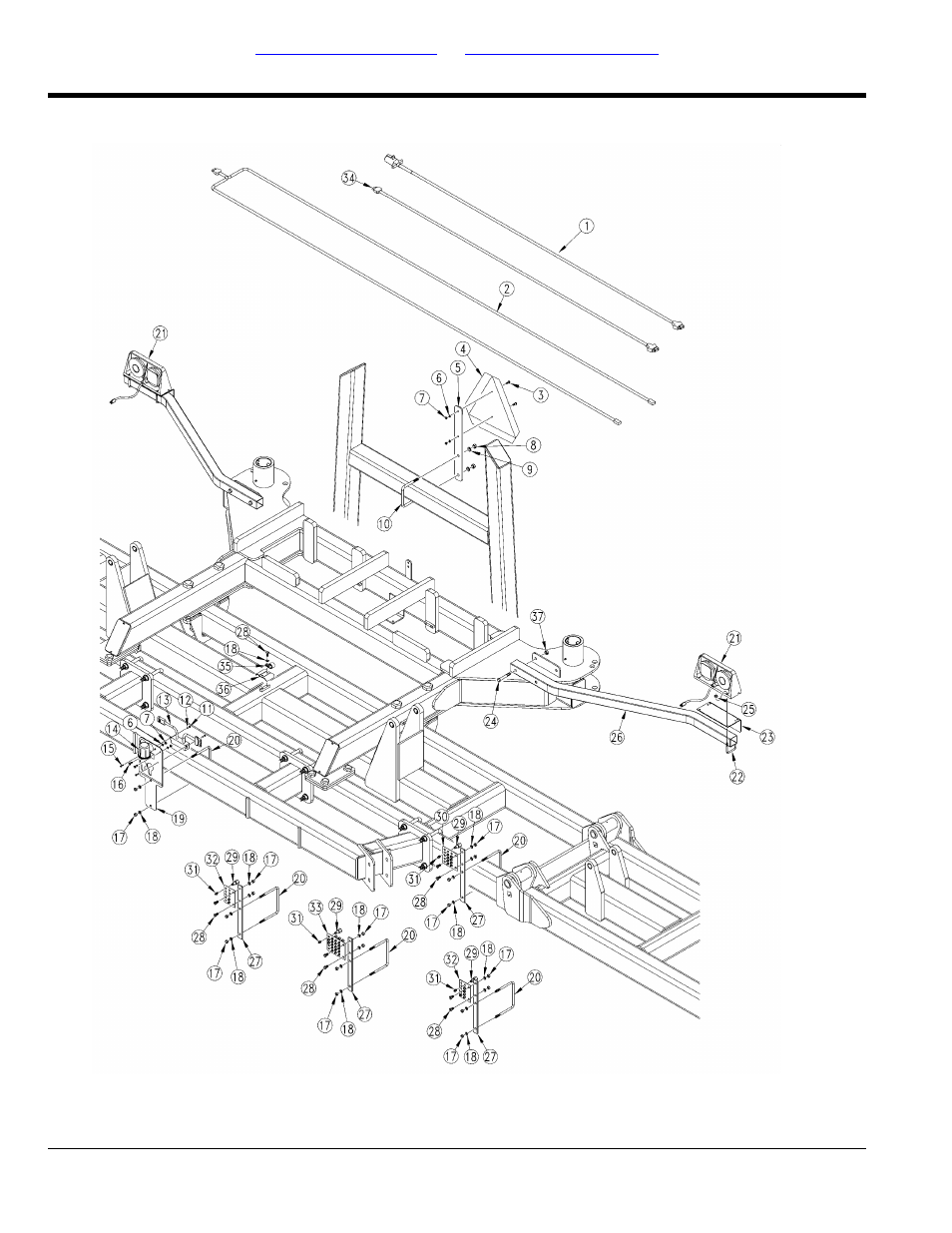 Lights and grease bank (s/n c1017a - c1035a) | Great Plains NP3000A Parts Manual User Manual | Page 24 / 112