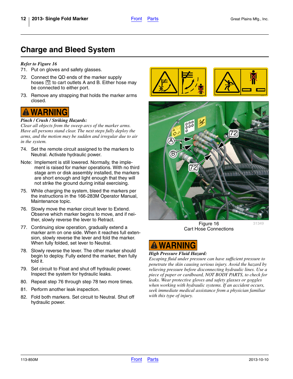 Charge and bleed system | Great Plains NTA2007HD Assembly Instructions User Manual | Page 12 / 24