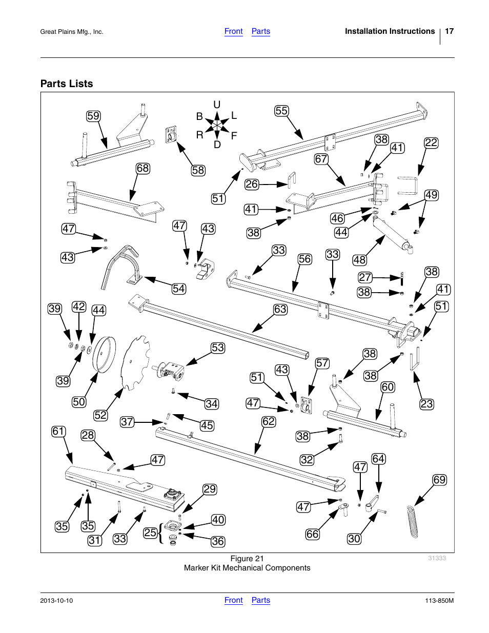 Parts lists | Great Plains NTA2007HD Assembly Instructions User Manual | Page 17 / 24