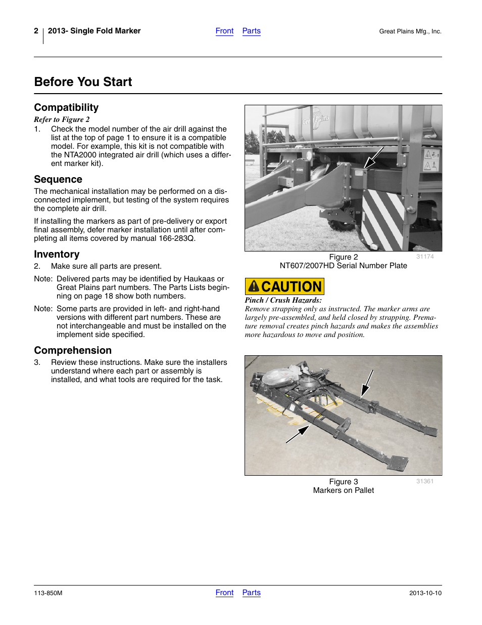 Before you start, Compatibility, Sequence | Inventory, Comprehension | Great Plains NTA2007HD Assembly Instructions User Manual | Page 2 / 24