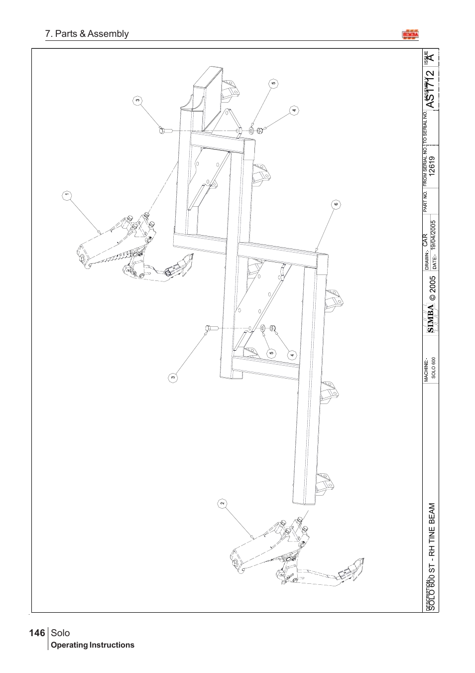 Aas17 12, Solo, 146 7. parts & assembly | Great Plains SOLO 450 Assembly Instructions User Manual | Page 106 / 164