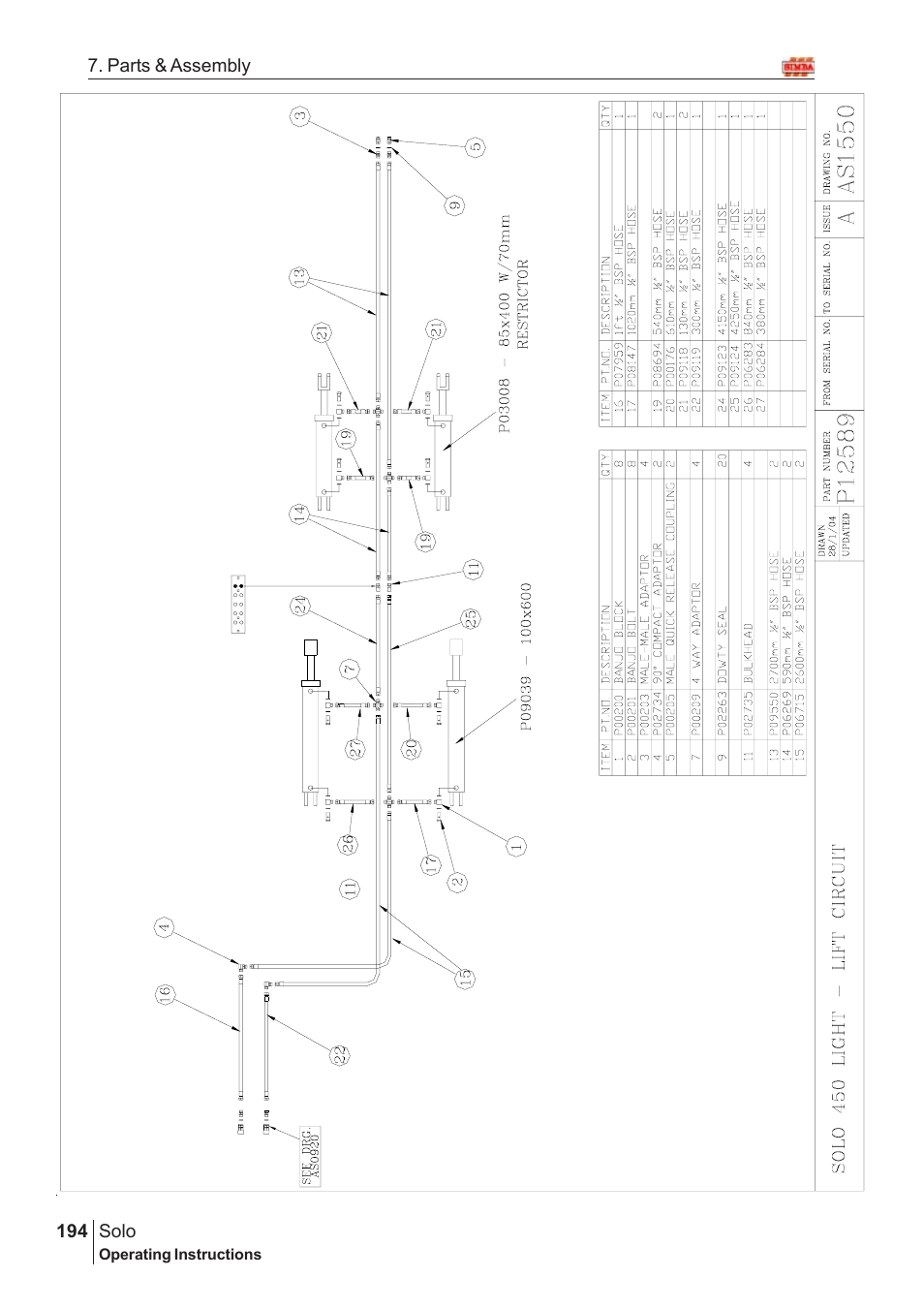 Great Plains SOLO 450 Assembly Instructions User Manual | Page 154 / 164