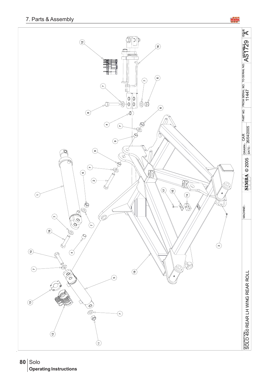 Aas17 29, Solo, 80 7. parts & assembly | Great Plains SOLO 450 Assembly Instructions User Manual | Page 40 / 164