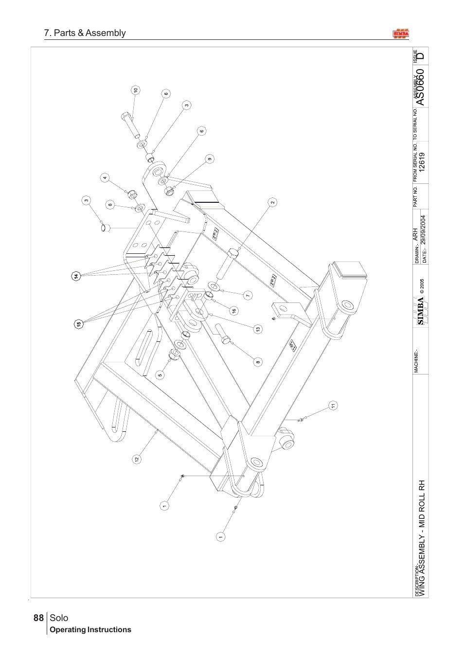 Das06 60, Solo, 88 7. parts & assembly | Great Plains SOLO 450 Assembly Instructions User Manual | Page 48 / 164