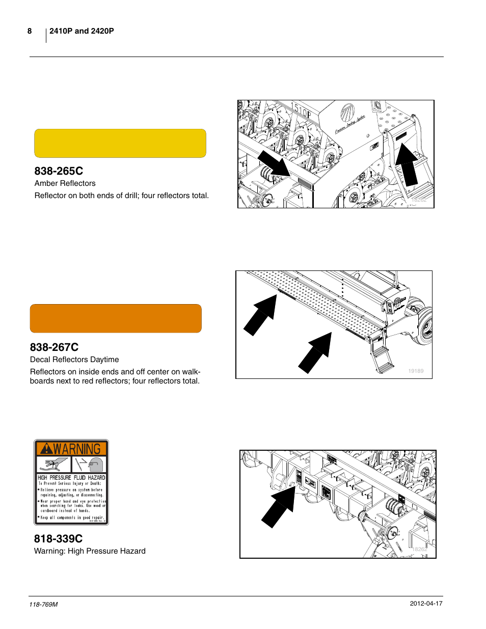 339c, 265c, 267c | Great Plains 2420P Operator Manual User Manual | Page 10 / 96