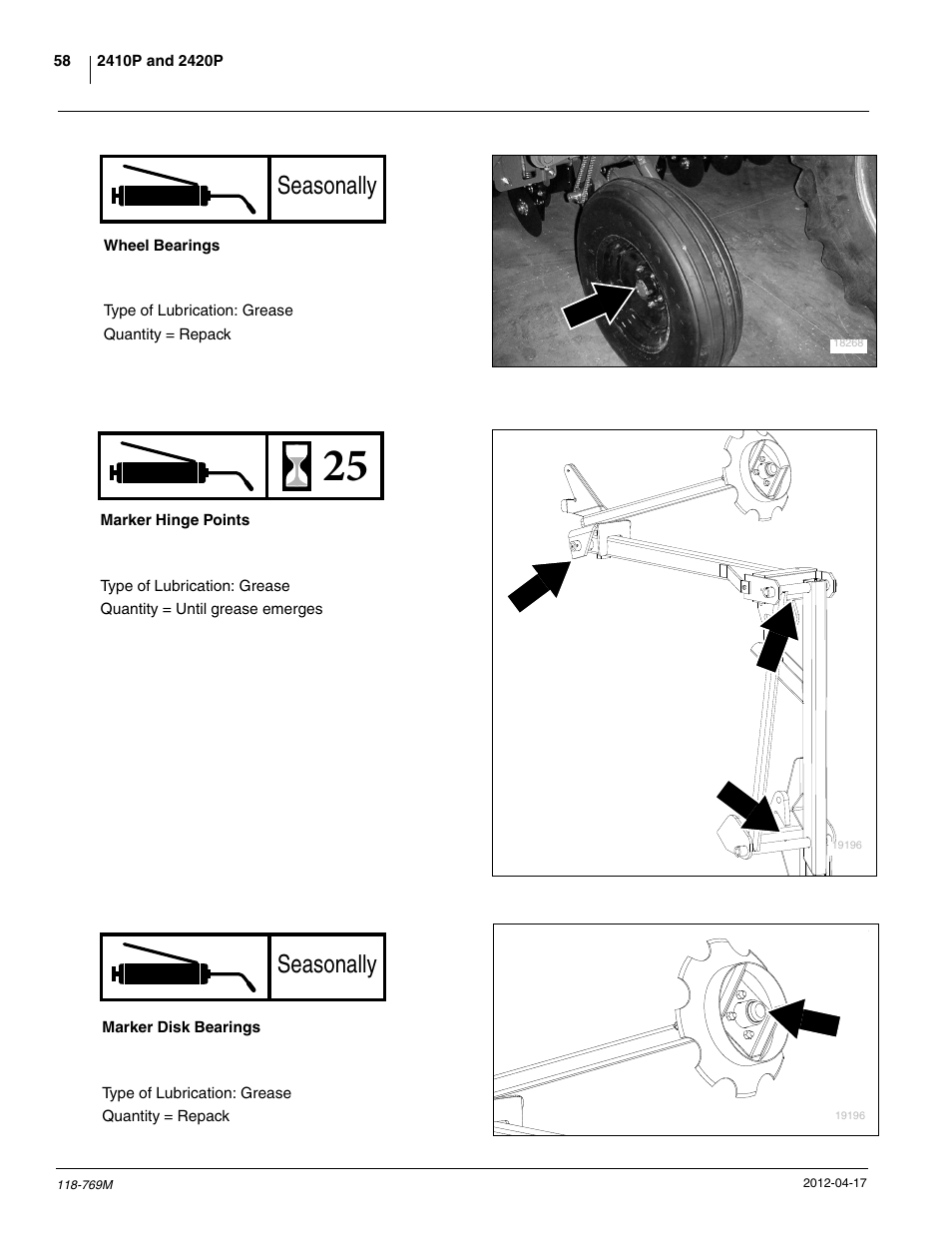 Seasonally | Great Plains 2420P Operator Manual User Manual | Page 60 / 96