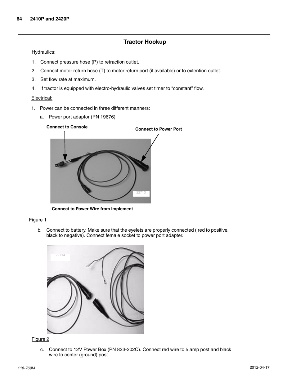 Tractor hookup | Great Plains 2420P Operator Manual User Manual | Page 66 / 96