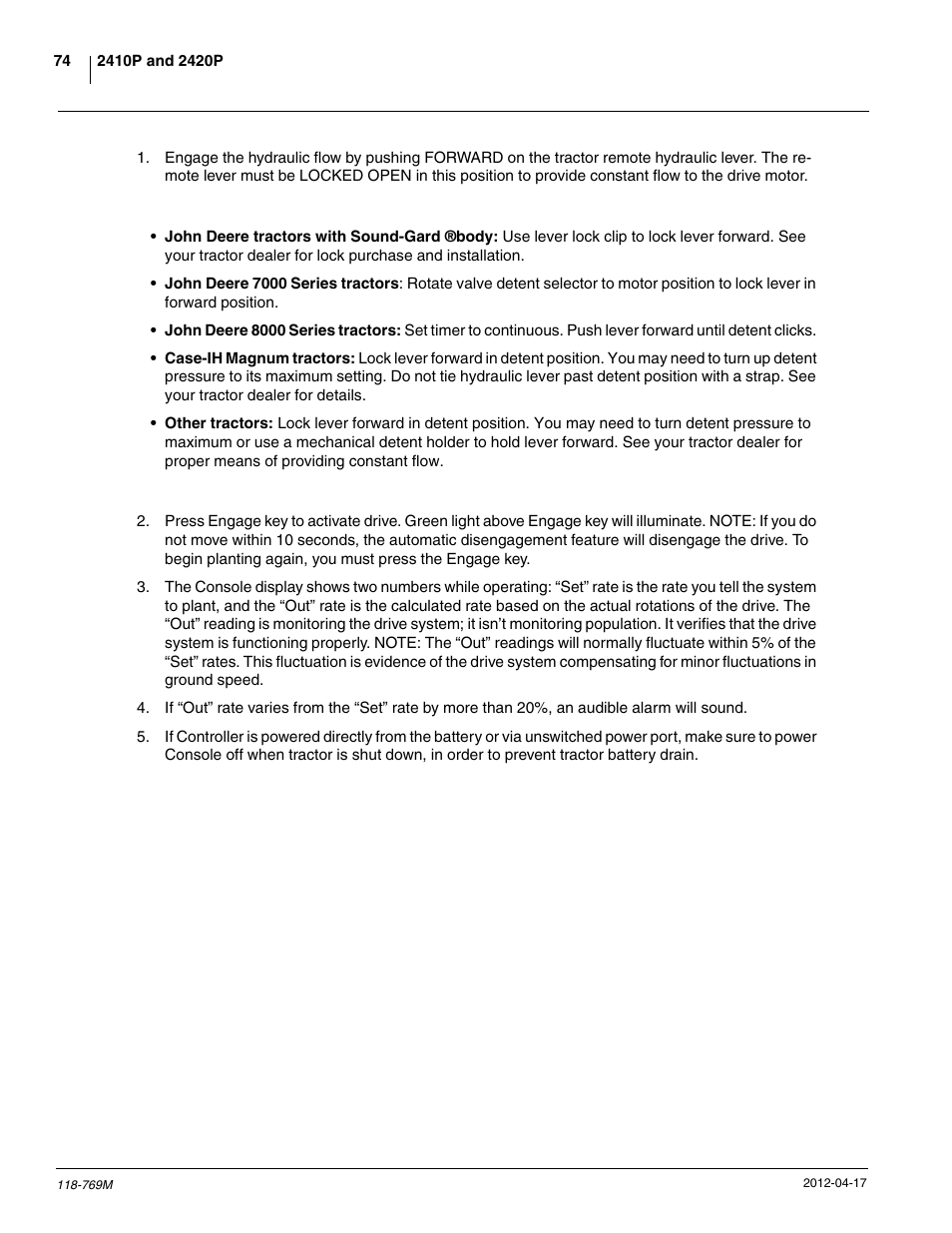 Great Plains 2420P Operator Manual User Manual | Page 76 / 96