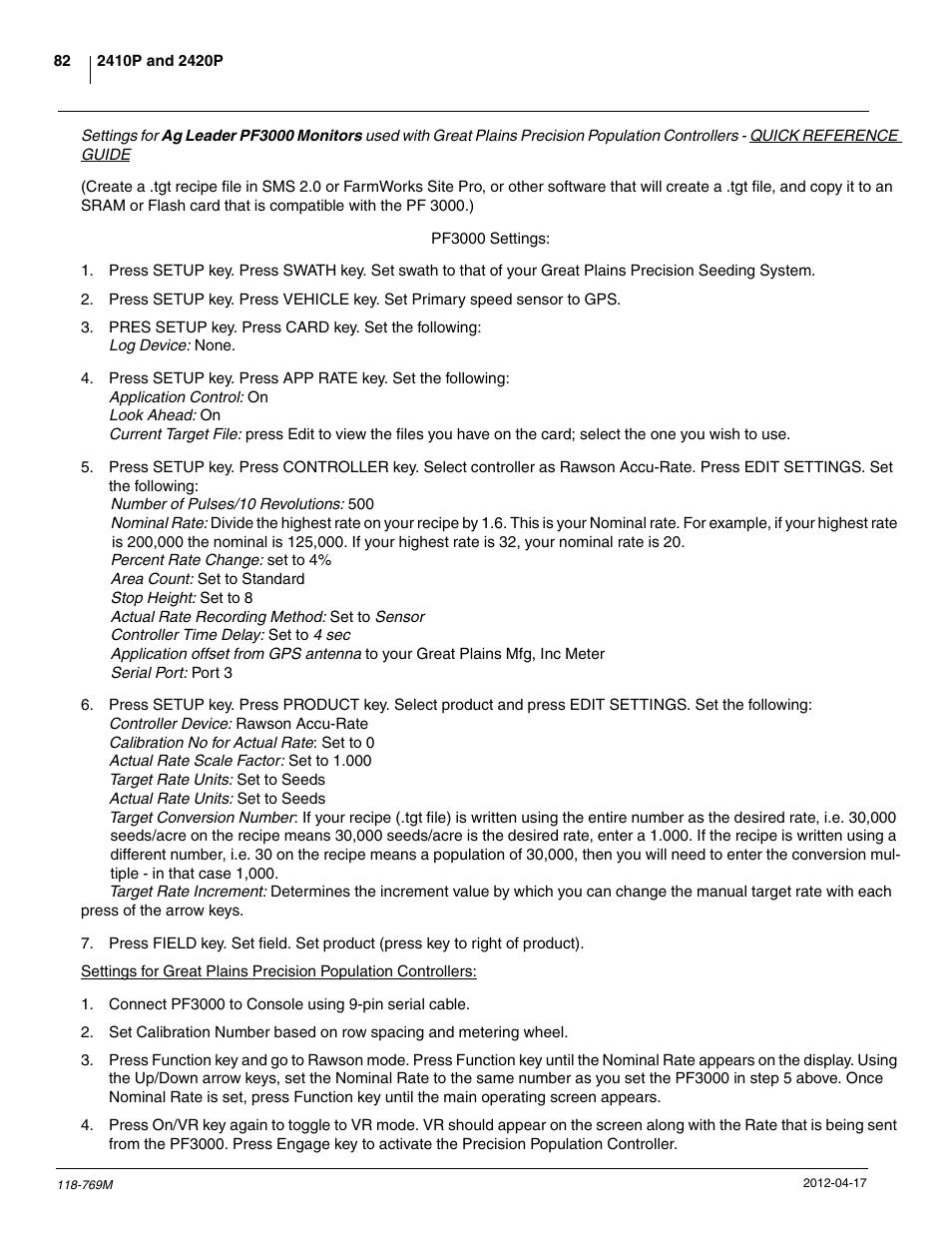 Great Plains 2420P Operator Manual User Manual | Page 84 / 96