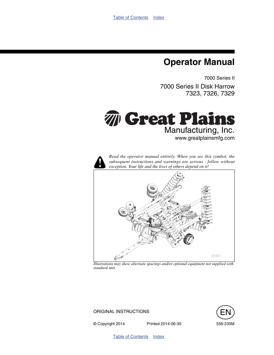 Great Plains 7336 DH Operator Manual User Manual | 44 pages