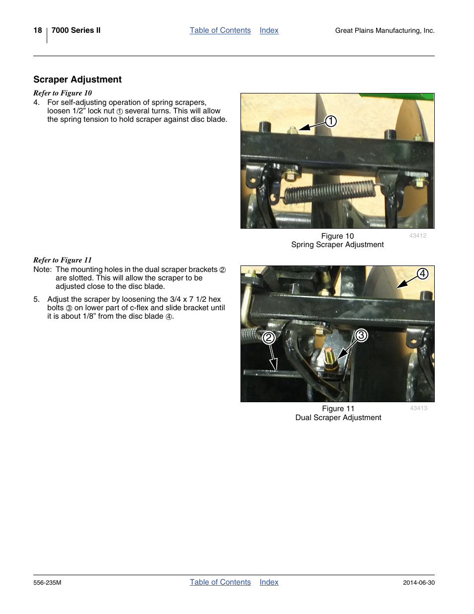 Scraper adjustment | Great Plains 7336 DH Operator Manual User Manual | Page 22 / 44
