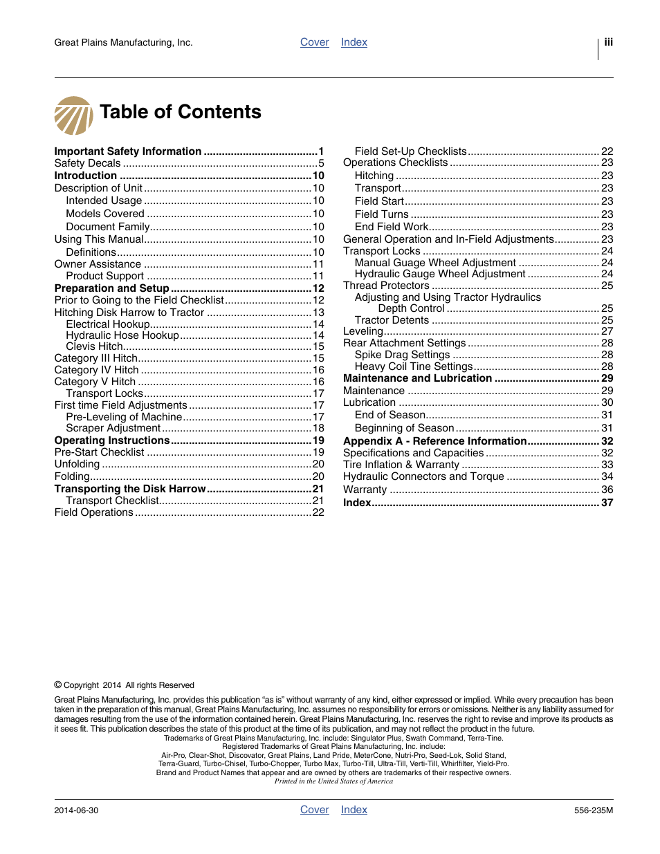 Great Plains 7336 DH Operator Manual User Manual | Page 3 / 44