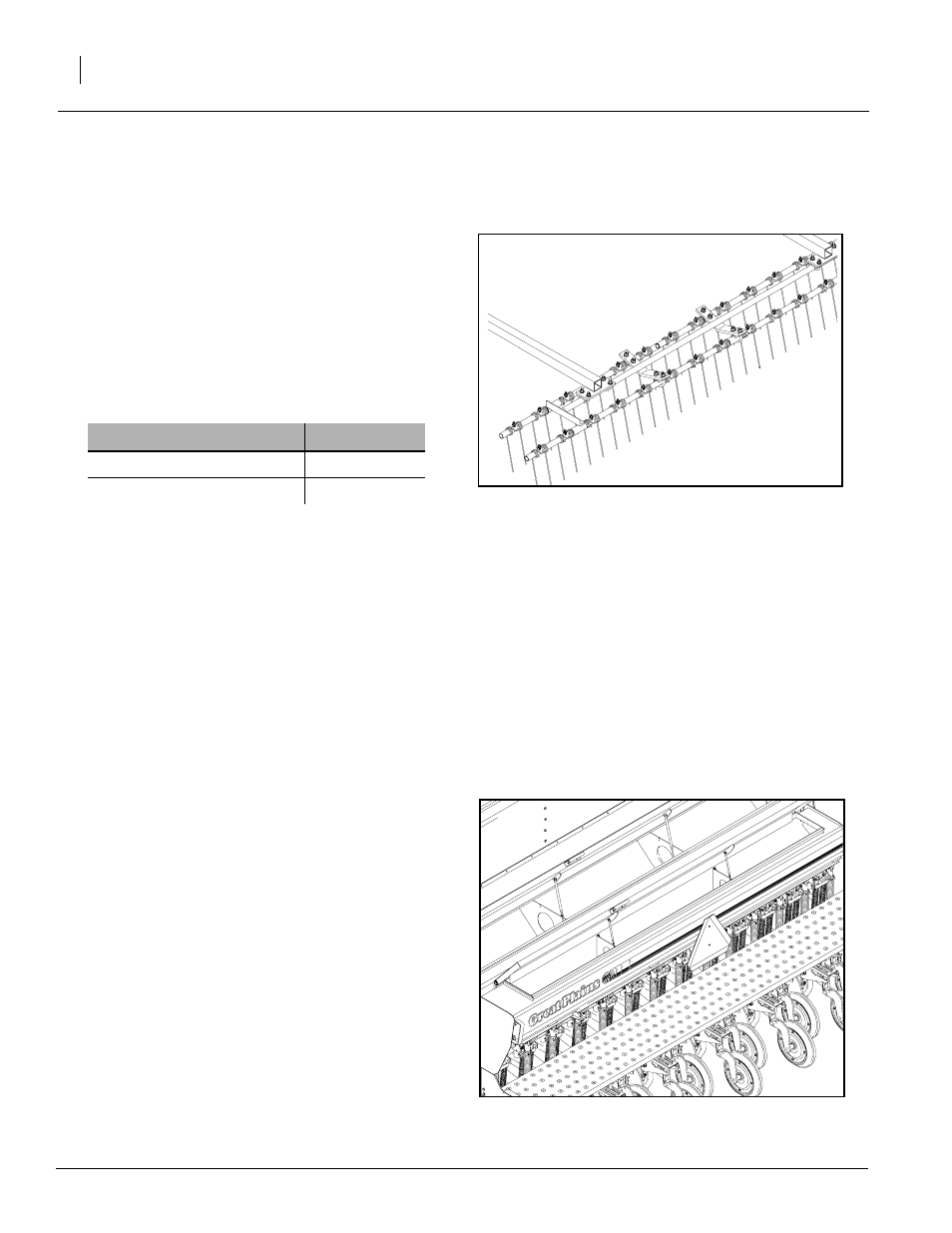 Harrow attachment fertilizer attachment, Harrow attachment, Fertilizer attachment | Great Plains 1006NT Operator Manual User Manual | Page 40 / 53