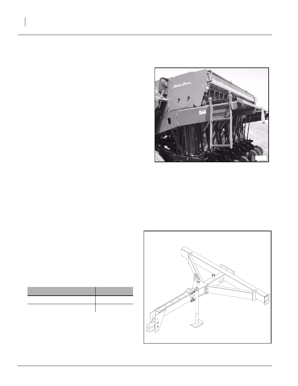 Series ii native grass attachment folding tongue, Series ii native grass attachment, Folding tongue | Great Plains 1006NT Operator Manual User Manual | Page 42 / 53