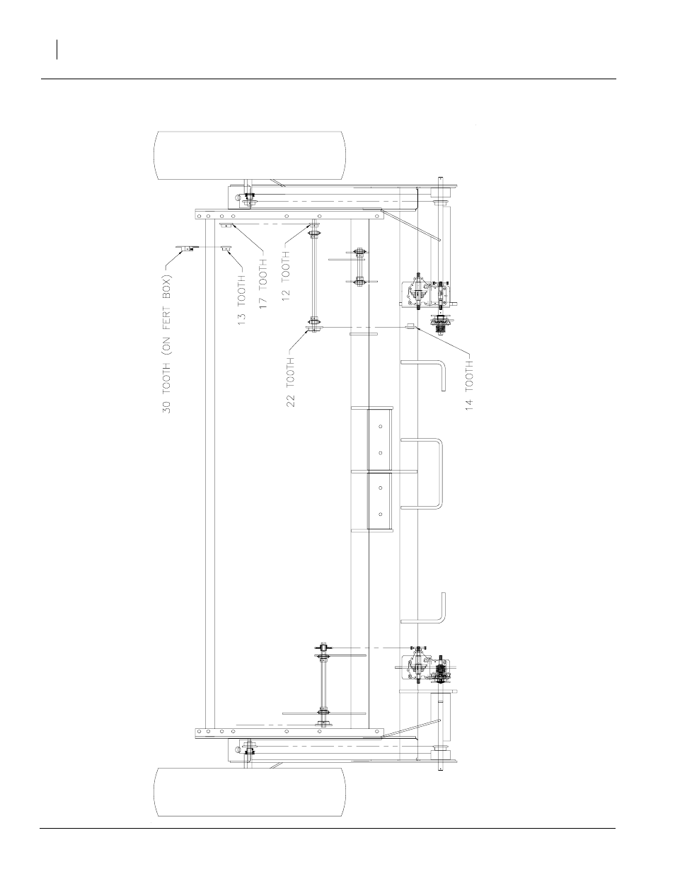 Fertilizer sprocket configuration | Great Plains 1006NT Operator Manual User Manual | Page 50 / 53