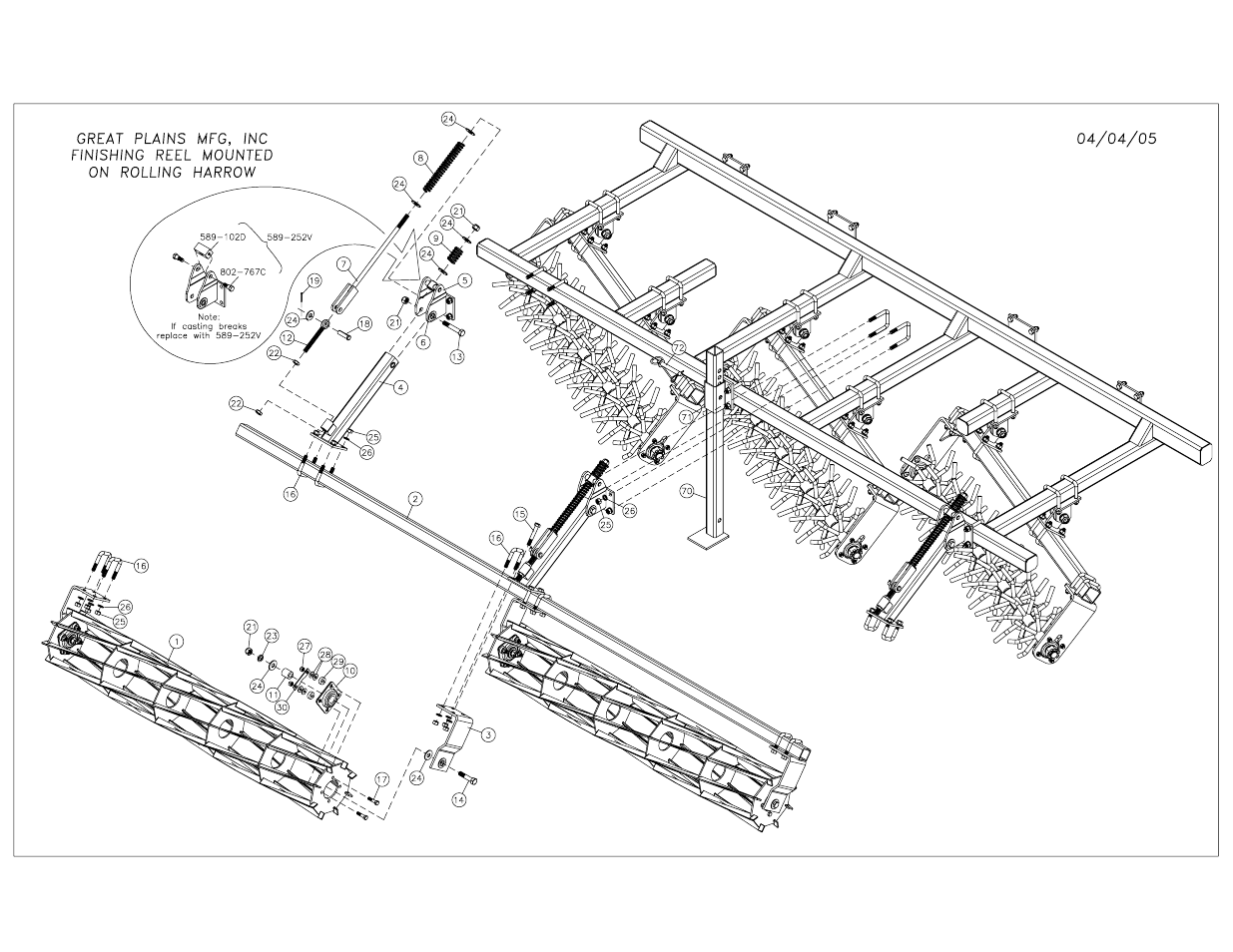 Great Plains 1700TT Rolling Harrow & Reel Assembly Instructions User Manual | Page 8 / 9