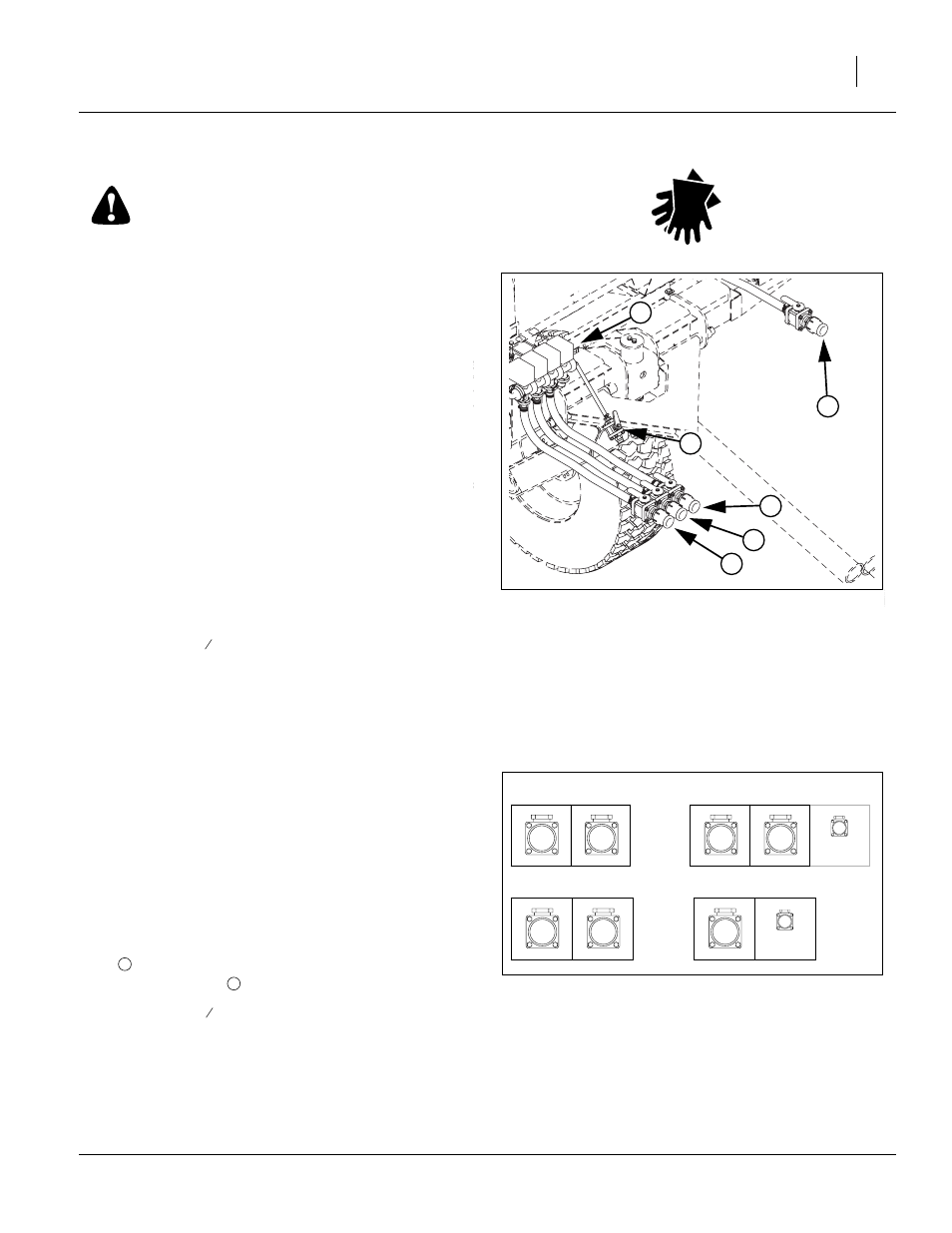 Make fertilizer connections, Cart connection overview, Planter connection overview | Caution | Great Plains PFC2000 Operator Manual User Manual | Page 17 / 56