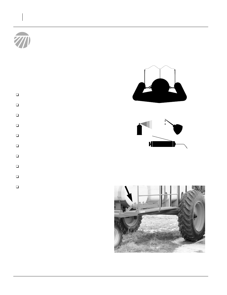Operating instructions, Pre-start checklist, Tank inspection | Pre-start checklist tank inspection | Great Plains PFC2000 Operator Manual User Manual | Page 20 / 56