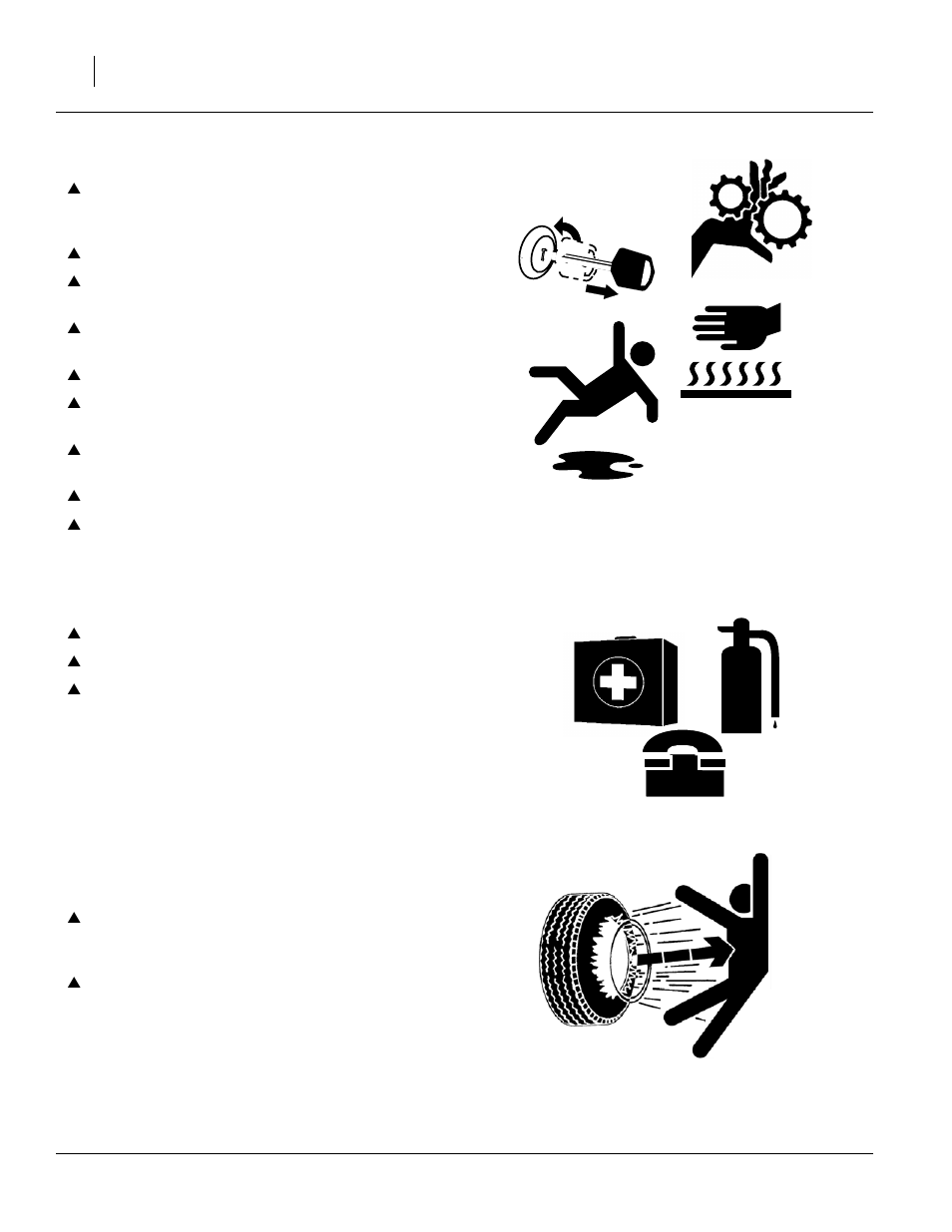 Practice safe maintenance, Prepare for emergencies, Tire safety | Great Plains PFC2000 Operator Manual User Manual | Page 6 / 56