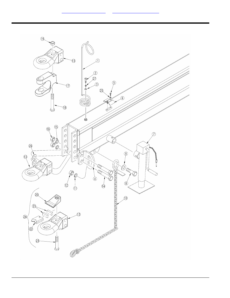 Hitch to tongue (s/n gp-c1063b-) | Great Plains FH6800HD Parts Manual User Manual | Page 8 / 68