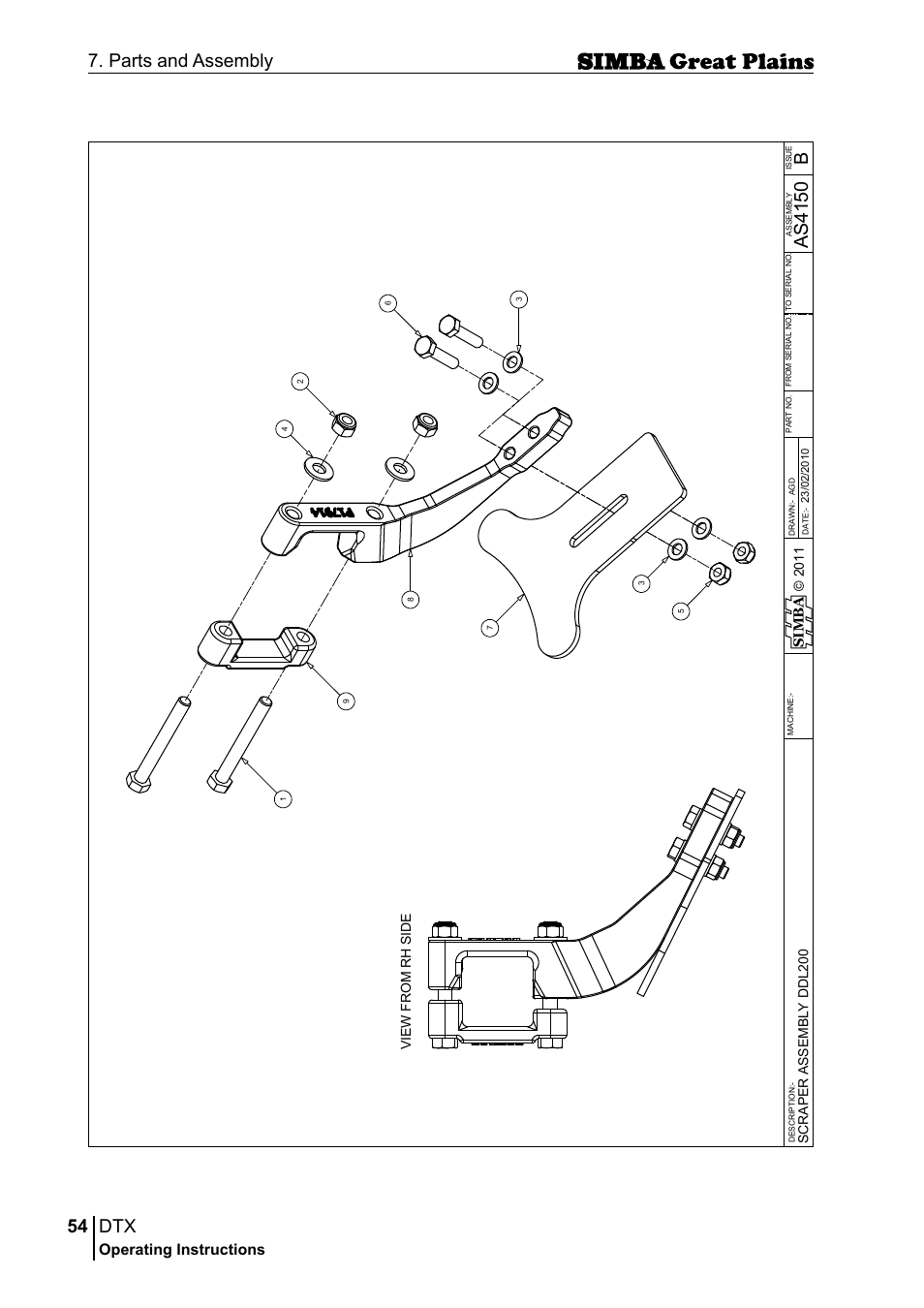 54 7. parts and assembly, Bas 41 50, Operating instructions | Great Plains P18028E Operator Manual User Manual | Page 54 / 88