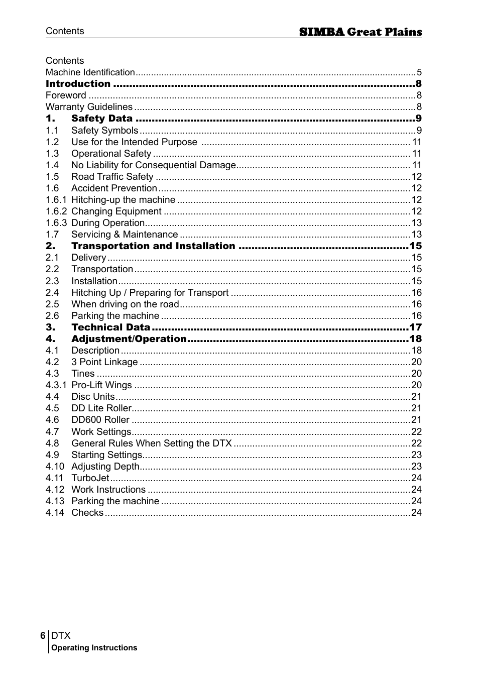 Great Plains P18028E Operator Manual User Manual | Page 6 / 88