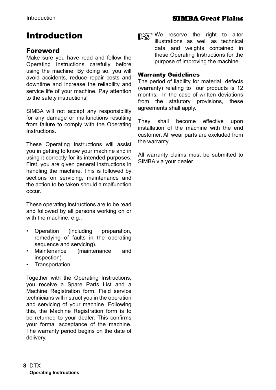 Introduction | Great Plains P18028E Operator Manual User Manual | Page 8 / 88
