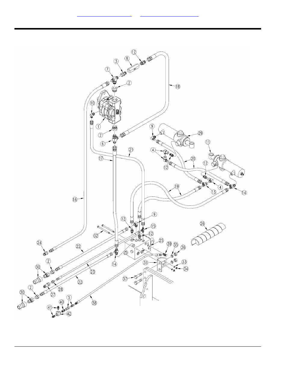 Fan and steering hydraulics (s/n b1026j-) | Great Plains 3PYPA Parts Manual User Manual | Page 146 / 234