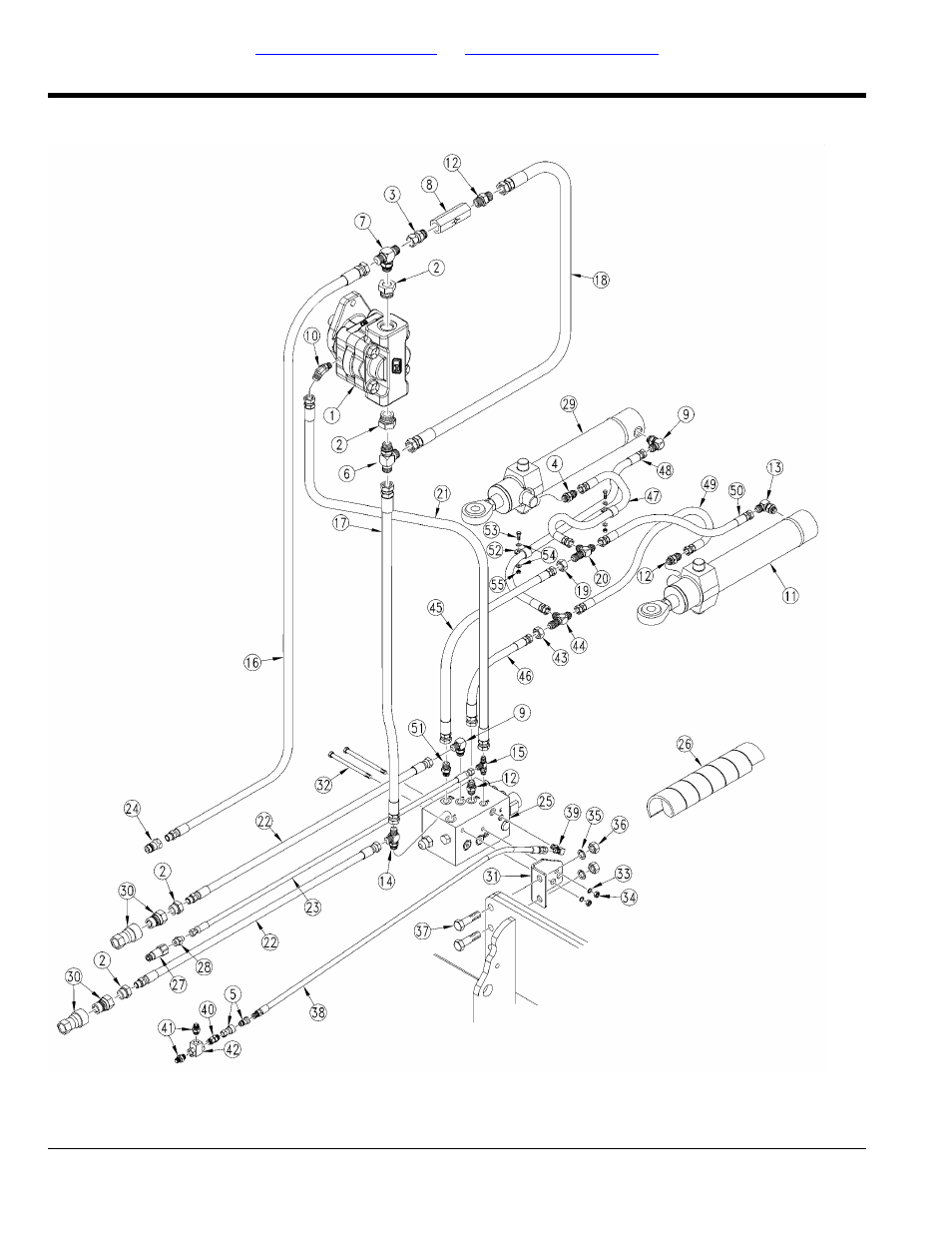 Fan and steering hydraulics (s/n b1027j+) | Great Plains 3PYPA Parts Manual User Manual | Page 148 / 234