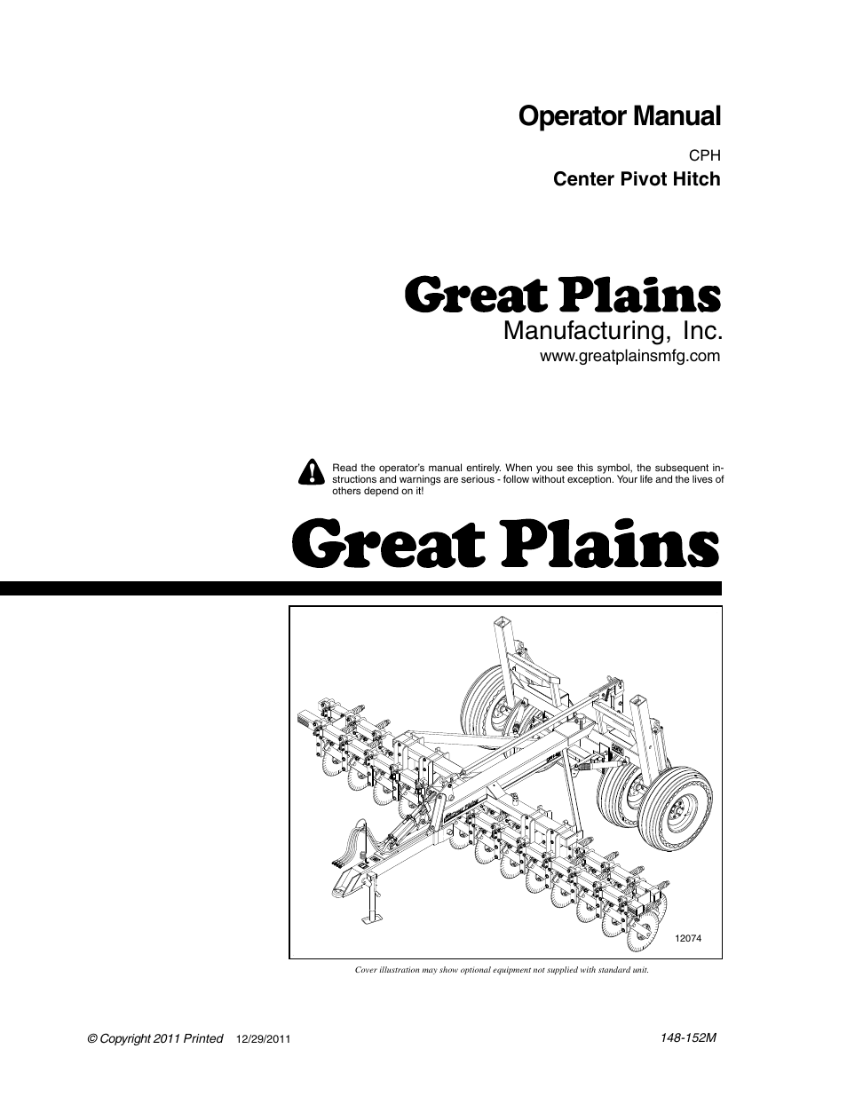 Great Plains CPH-20 Operator Manual User Manual | 28 pages