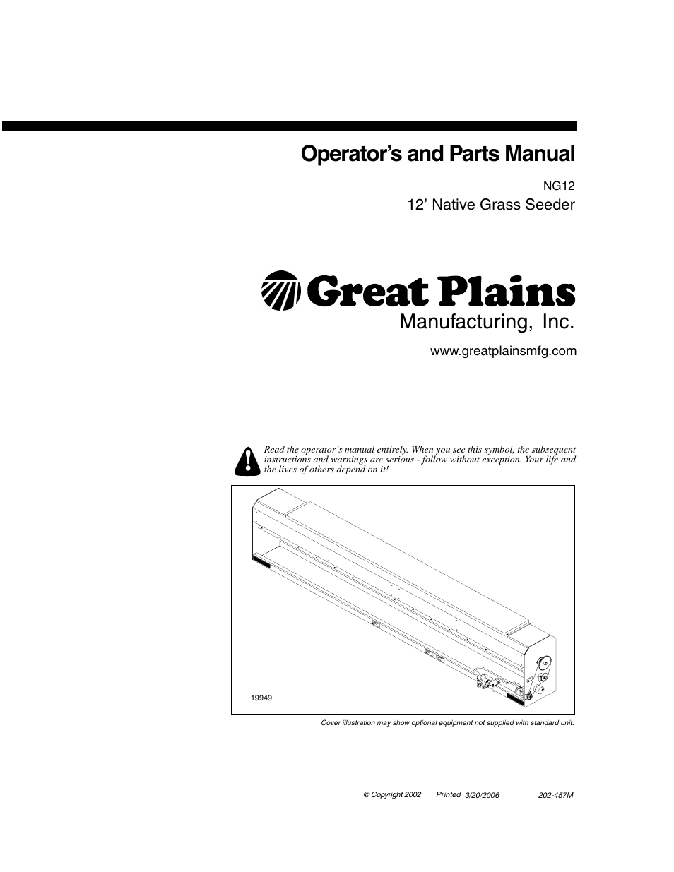 Great Plains NG12 Operator Manual User Manual | 30 pages