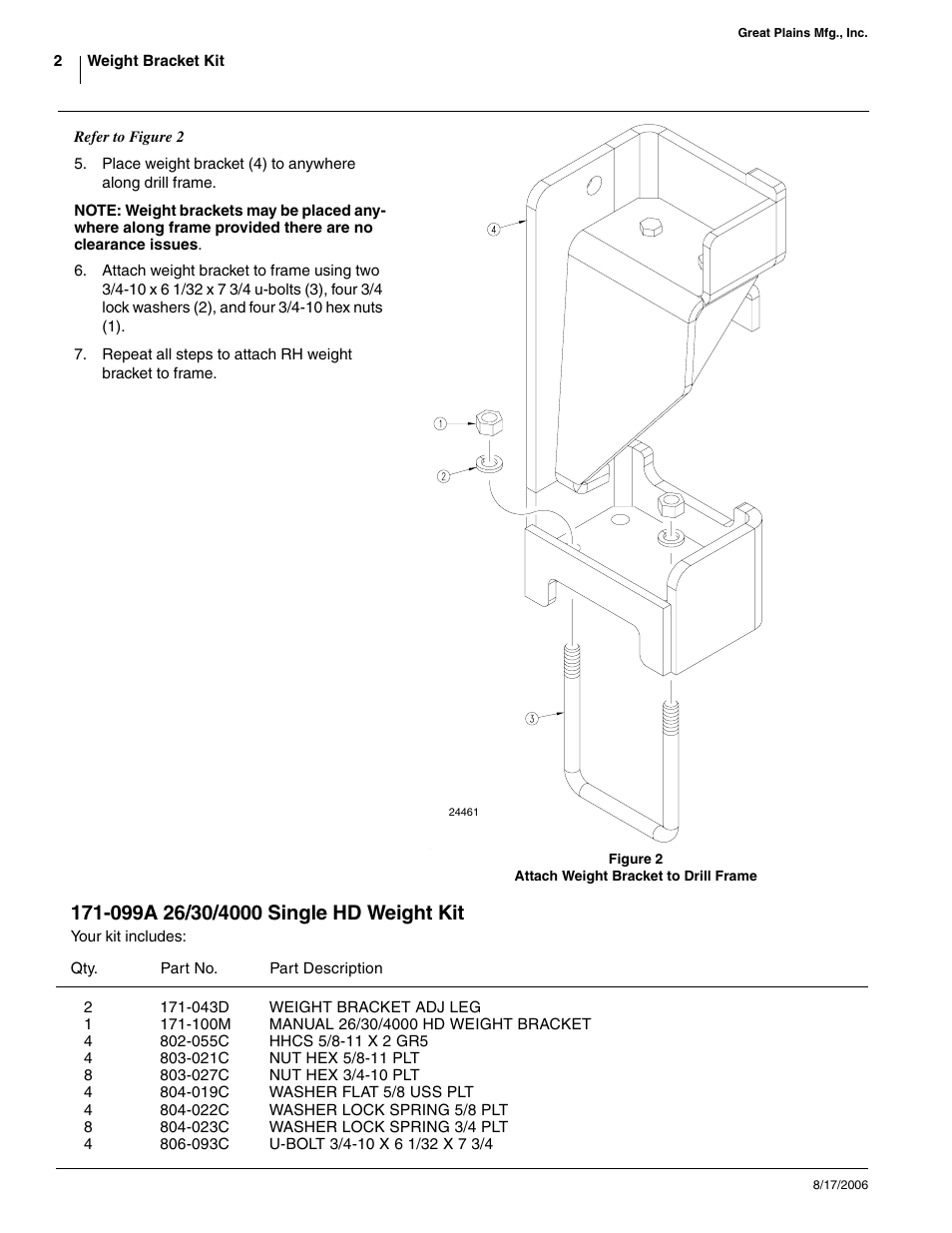 Great Plains 3S-4000 Assembly Instructions User Manual | Page 2 / 2