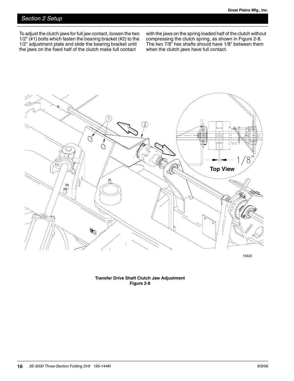Top view | Great Plains 3S-3000F Predelivery Manual User Manual | Page 18 / 26