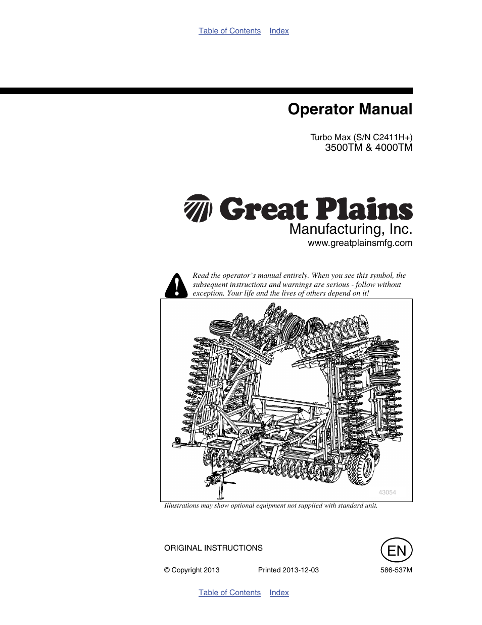 Great Plains 4000TM Operator Manual User Manual | 44 pages