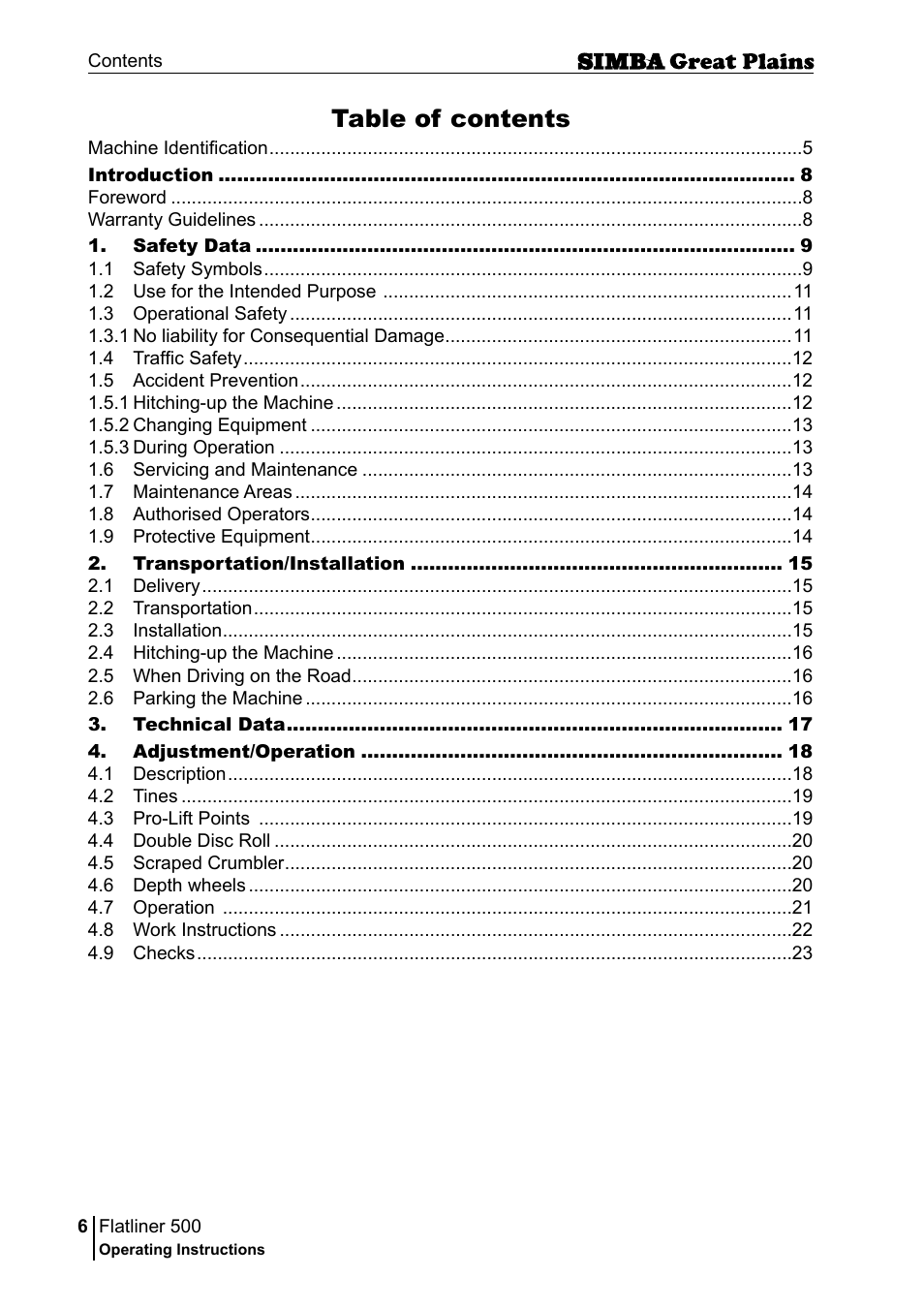 Great Plains P17398E Operator Manual User Manual | Page 6 / 102