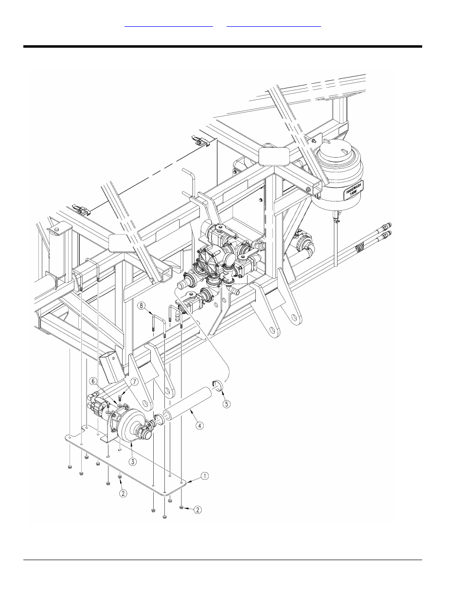 Pumps, Hydraulic pump to frame (s/n a1002j- & a1005-) | Great Plains 3P-FF900 Parts Manual User Manual | Page 98 / 150