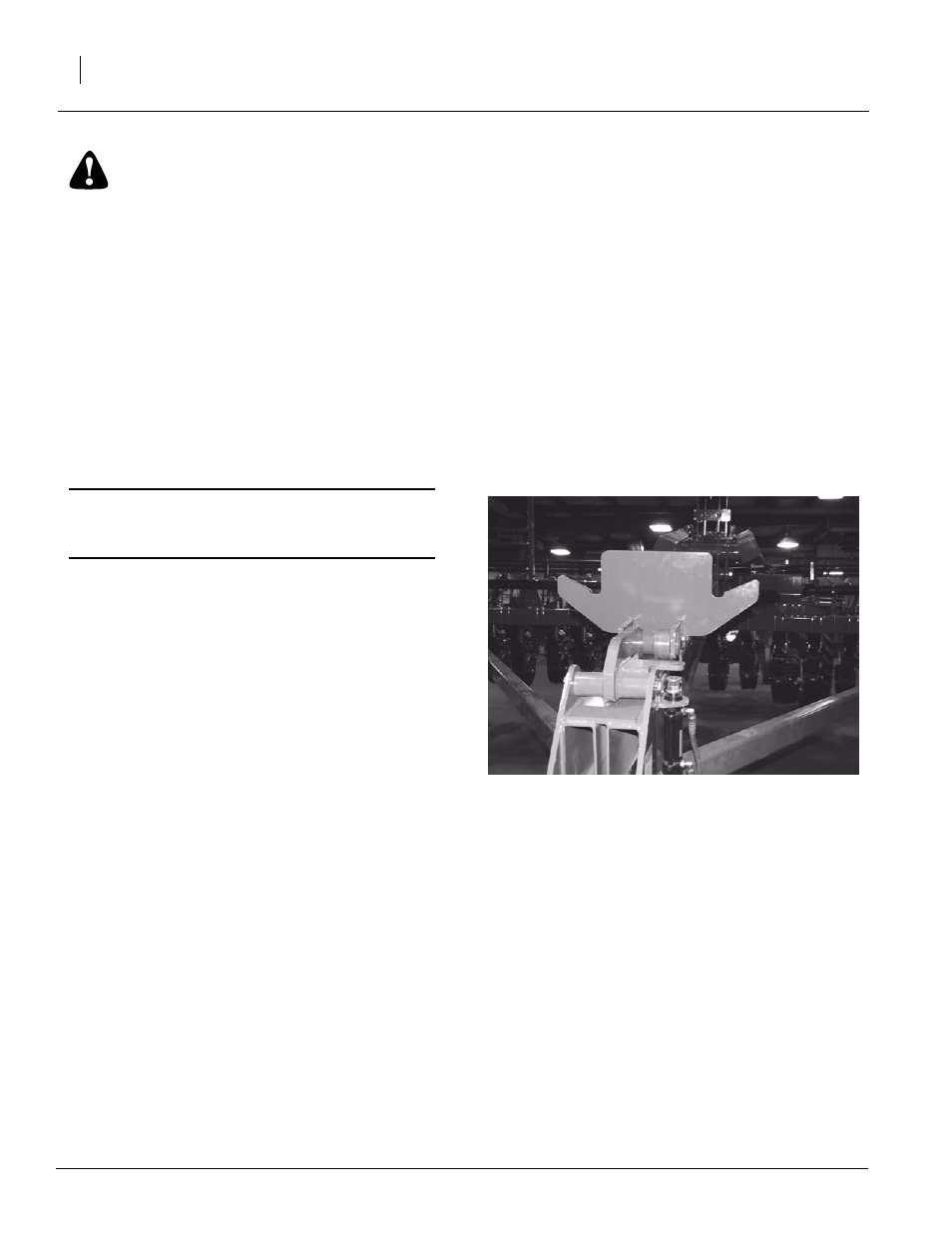 Warning, Unfolding the planter, Rephasing lift system | Rephasing fold system | Great Plains YP1625 Operator Manual User Manual | Page 24 / 103