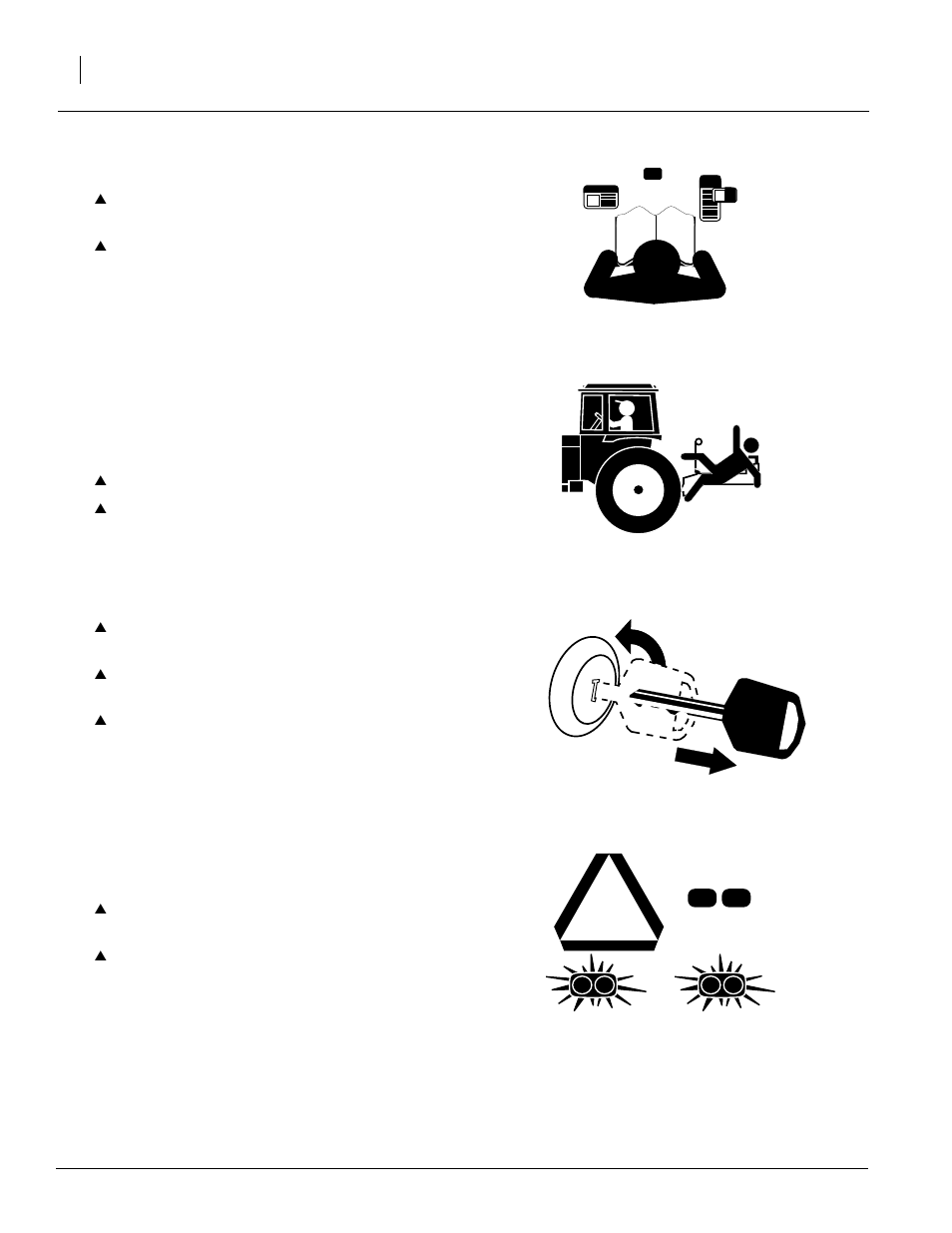 Be familiar with safety decals, Keep riders off machinery, Shutdown and storage | Use safety lights and devices | Great Plains YP1625 Operator Manual User Manual | Page 4 / 103