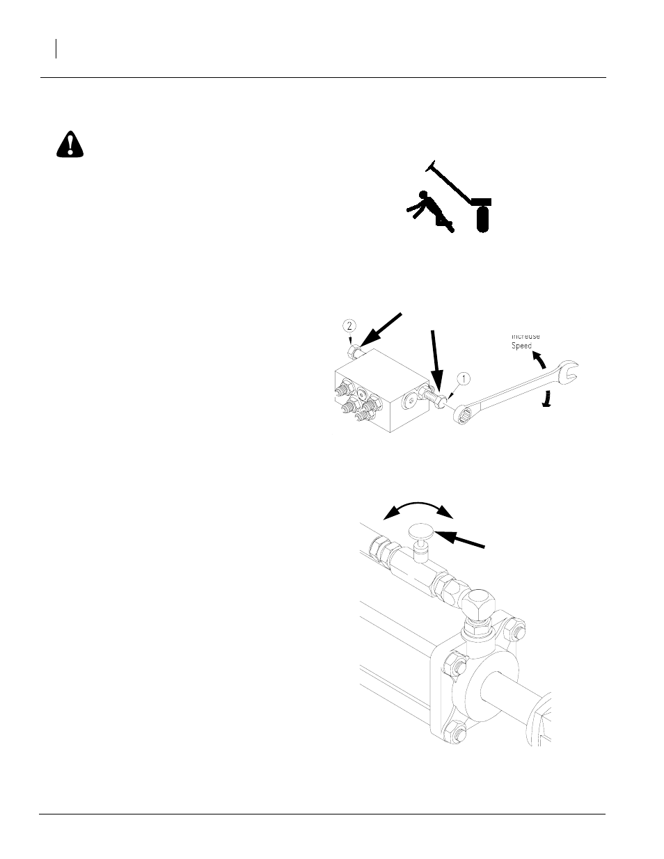 Marker adjustments, Caution | Great Plains YP1625 Operator Manual User Manual | Page 48 / 103