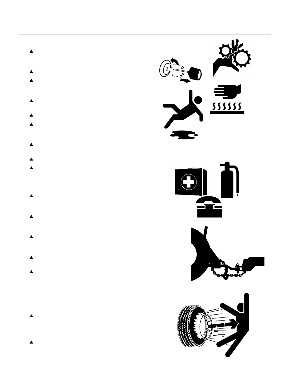 Practice safe maintenance, Use a safety chain, Tire safety | Great Plains YP1625 Operator Manual User Manual | Page 6 / 103