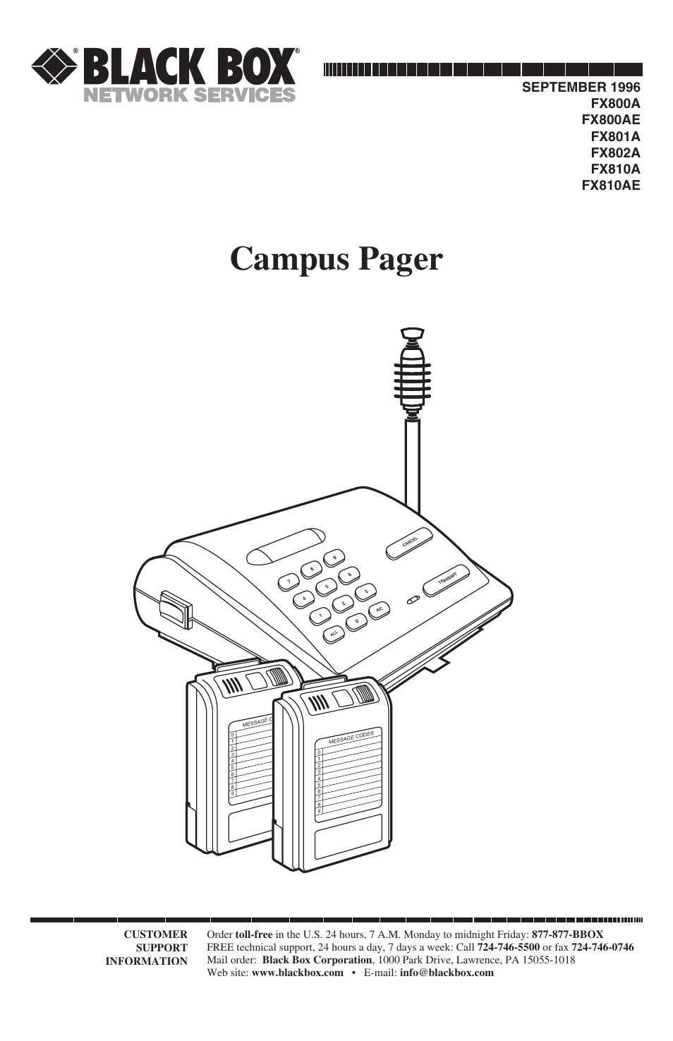 Black Box FX802A User Manual | 25 pages