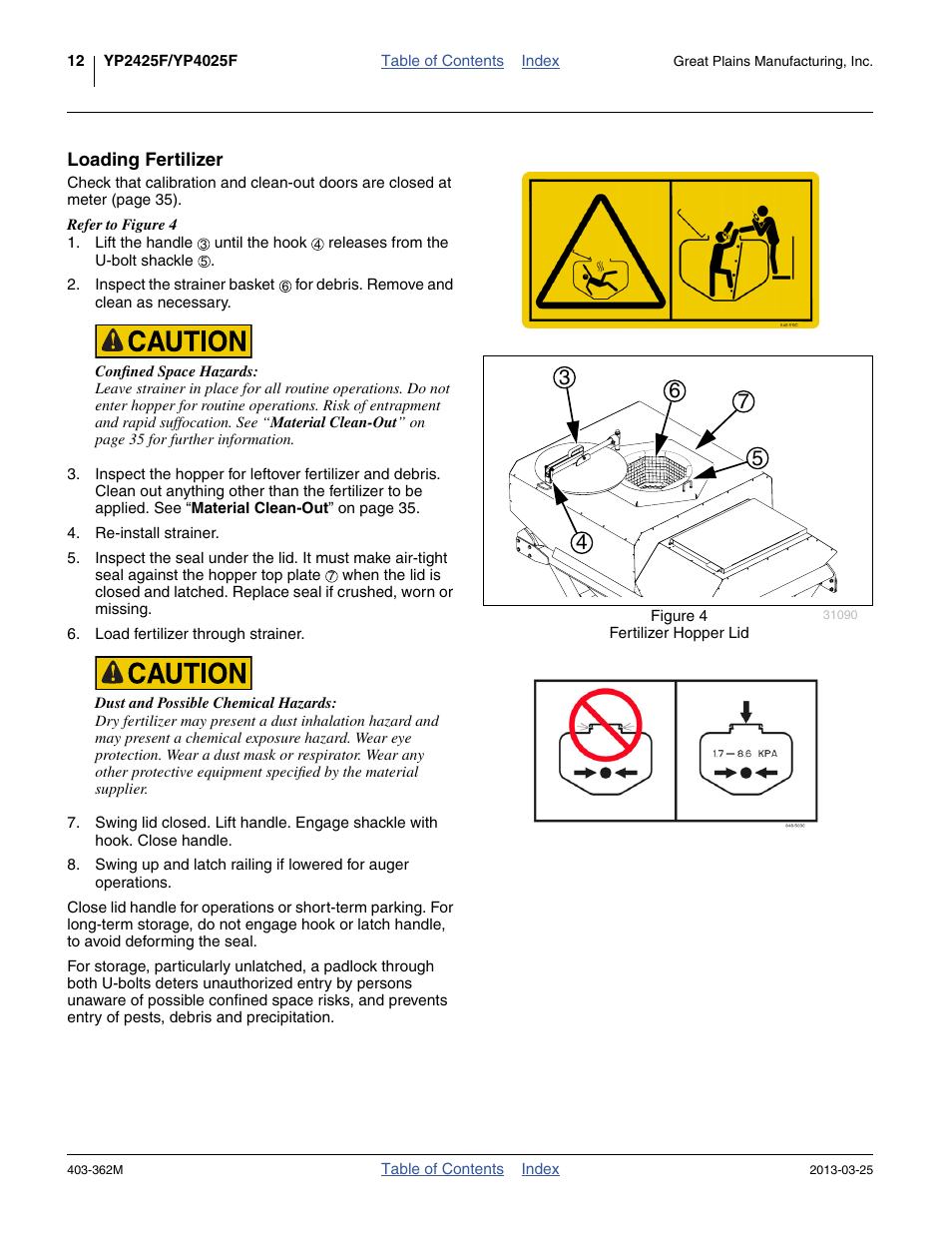 Loading fertilizer | Great Plains YP40F Operator Manual User Manual | Page 16 / 76
