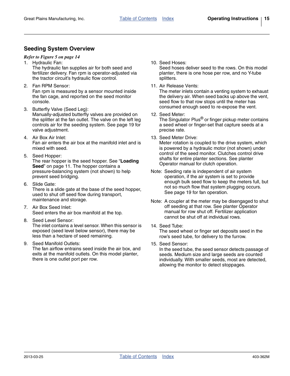 Seeding system overview | Great Plains YP40F Operator Manual User Manual | Page 19 / 76