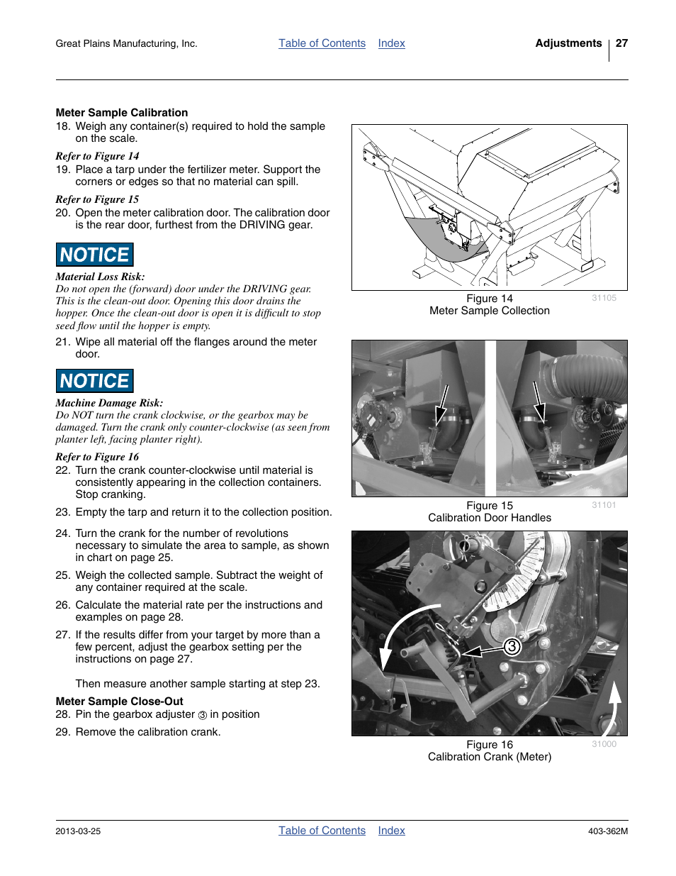 Meter sample calibration | Great Plains YP40F Operator Manual User Manual | Page 31 / 76