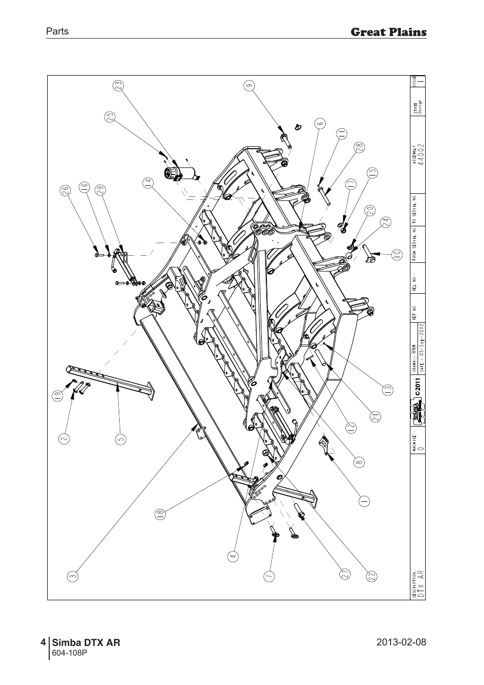 Great Plains Simba DTX AR Parts Manual User Manual | Page 4 / 32