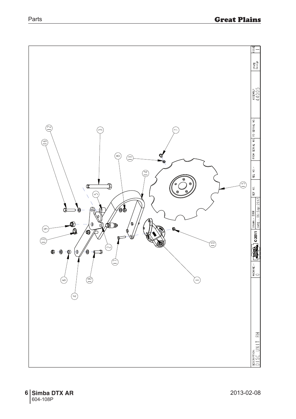 Great Plains Simba DTX AR Parts Manual User Manual | Page 6 / 32