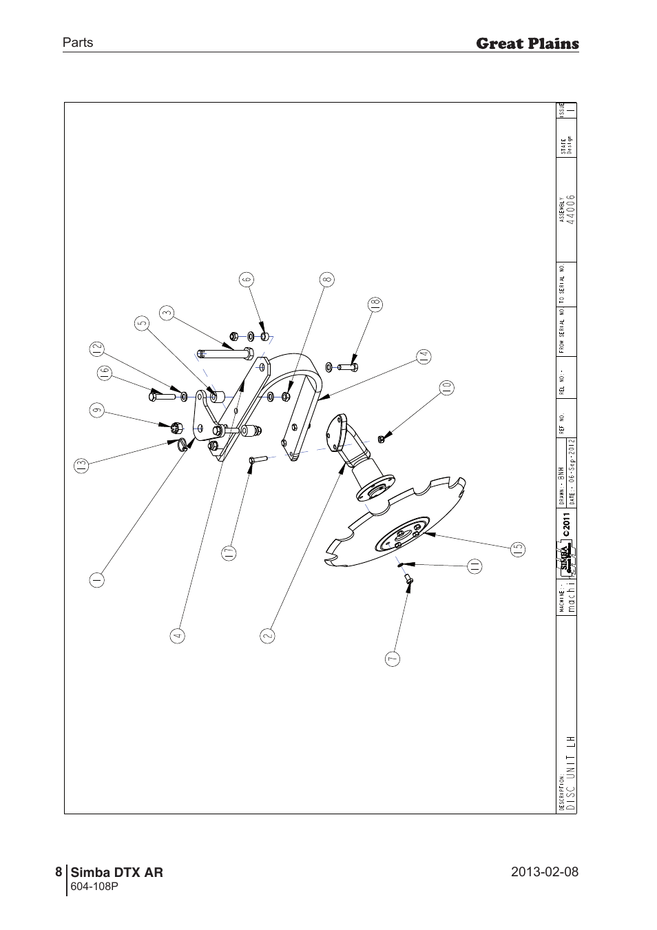 Great Plains Simba DTX AR Parts Manual User Manual | Page 8 / 32