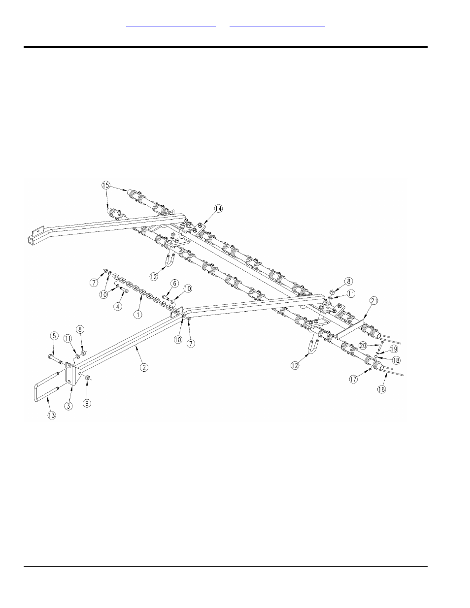 Harrow, Table of contents part number index harrow | Great Plains 2510HDF Parts Manual User Manual | Page 156 / 164