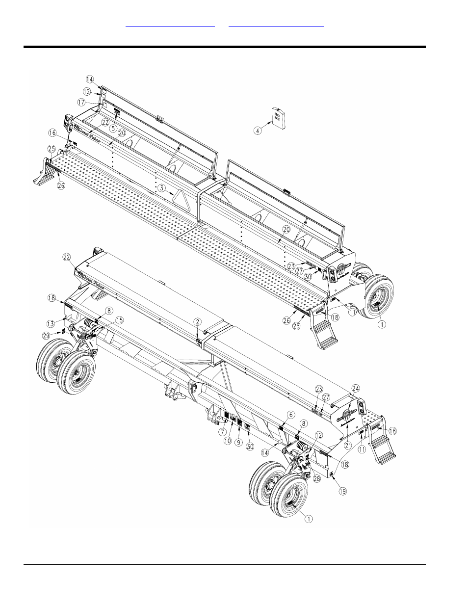 Decals, Decal placement | Great Plains 2510HDF Parts Manual User Manual | Page 158 / 164